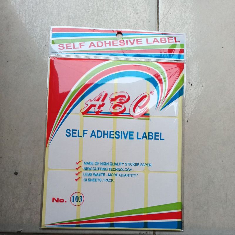 Label ABC ukuran 99,112,dan 121