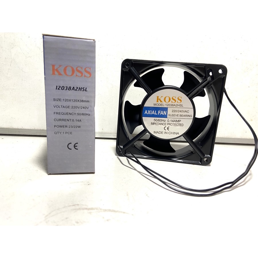 KIPAS ANGIN PENDINGIN COOLING FAN AC 220V 12CM KOSS KIPAS COMPUTER