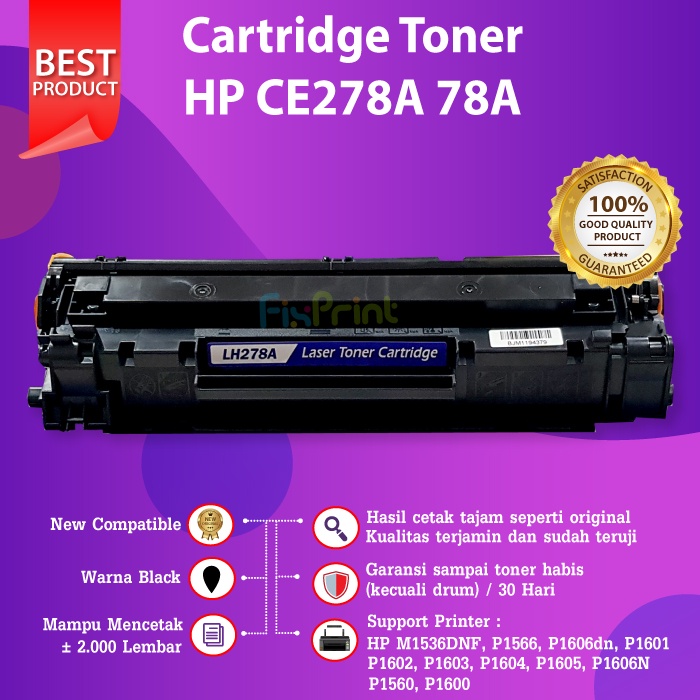 Cartridge Toner Compatible HP CE278A 78A Printer M1536DNF P1566 P1606dn P1601 P1602 P1603 1604 P1605