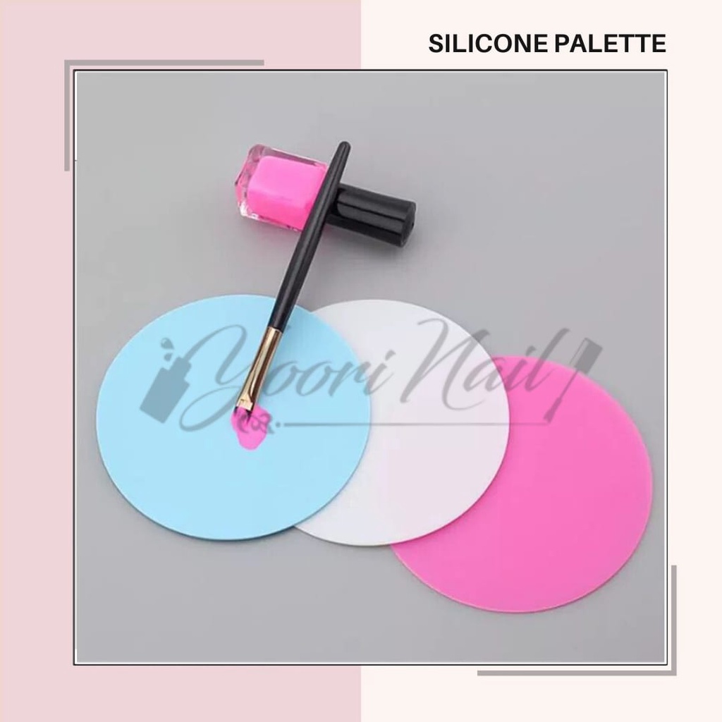 Silicone palette gel nail art paint mixing palette silicon palet