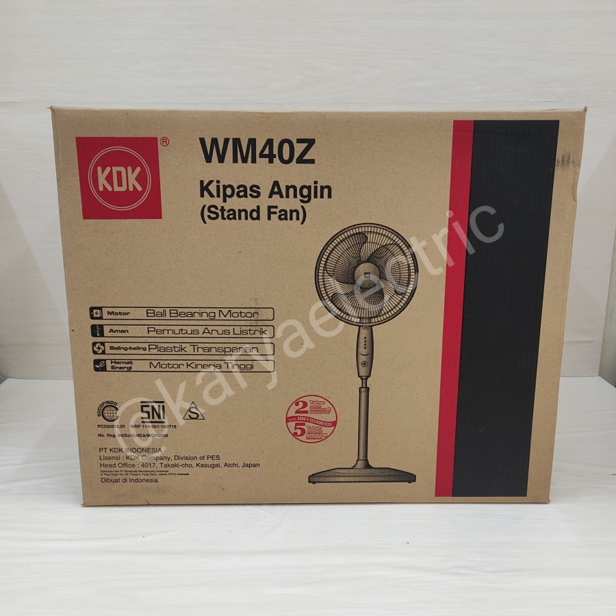 KDK STAND FAN GARANSI KIPAS ANGIN BERDIRI RODA KDK WM40Z  WM 40 Z