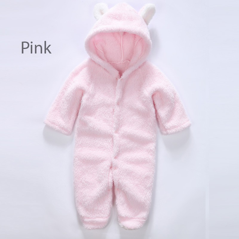 Jumpsuit Bayi Baru Lahir Hoodie Lengan Panjang Bahan Katun Hangat Jaket Baby New Born Kostum