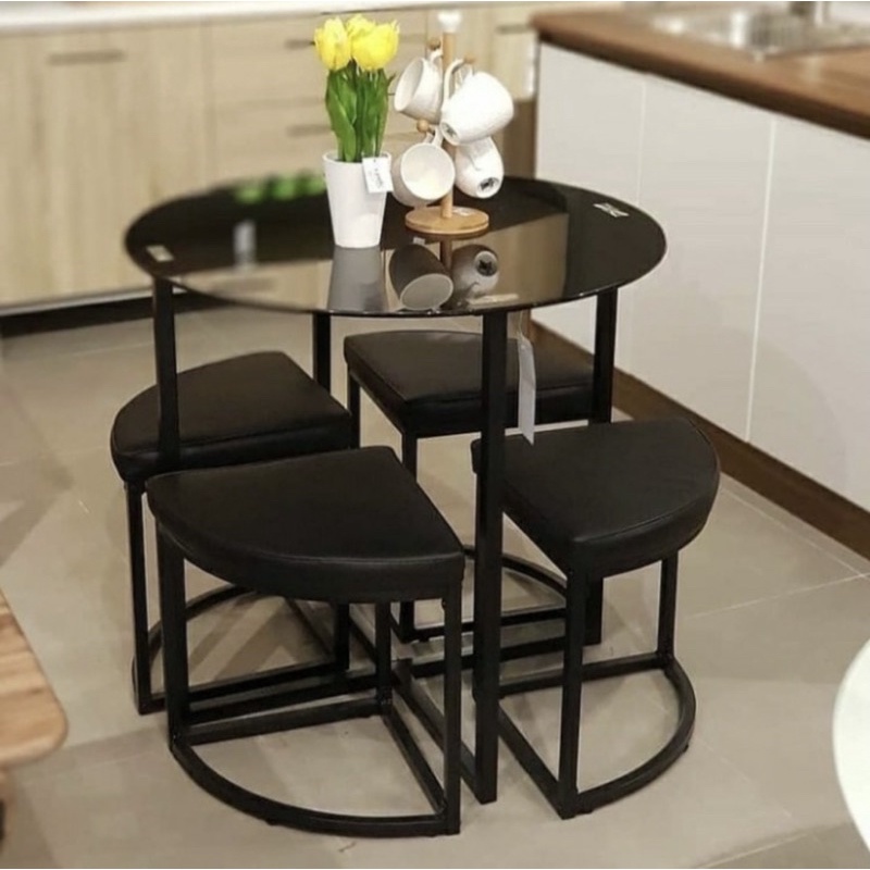 PRELOVED Meja Makan Informa Minimalis Warna Hitam