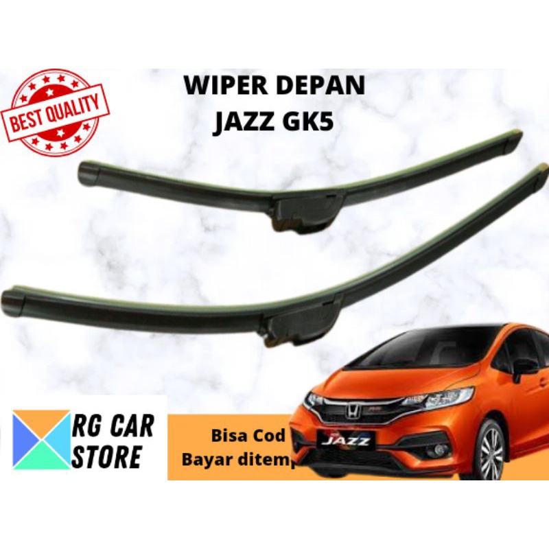 WIPER HONDA JAZZ GK5 FRAMELESS ISI 2PCS DIJAMIN PNP BERKUALITAS