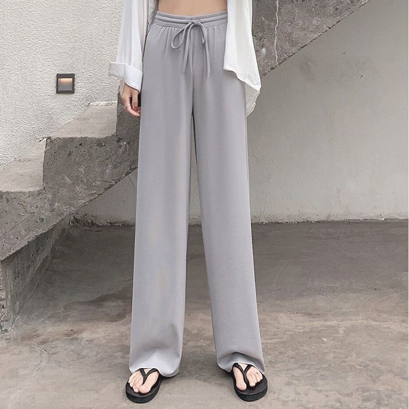 Korean Long Pants / Celana Kulot Korea Wanita Kekinian Hightwaist Fit S-XXL