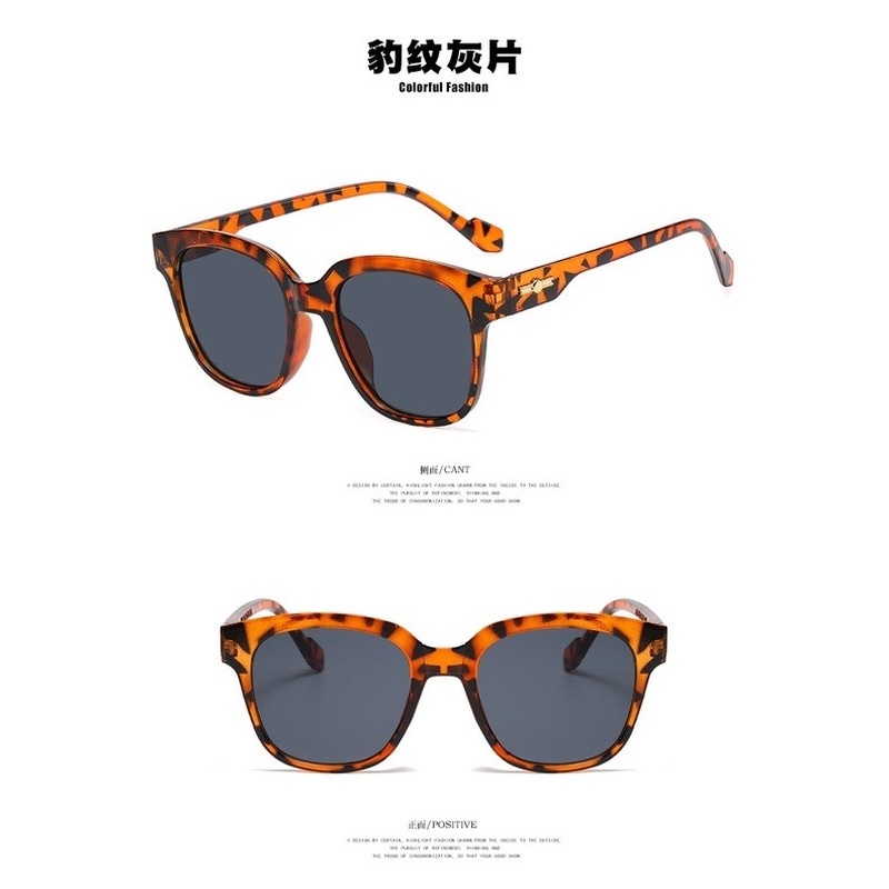 (YUZHU) COD Gaya Busana Korea Kacamata Perlindungan UV untuk Wanita Retro Ocean Color Square Shades untuk Unisex