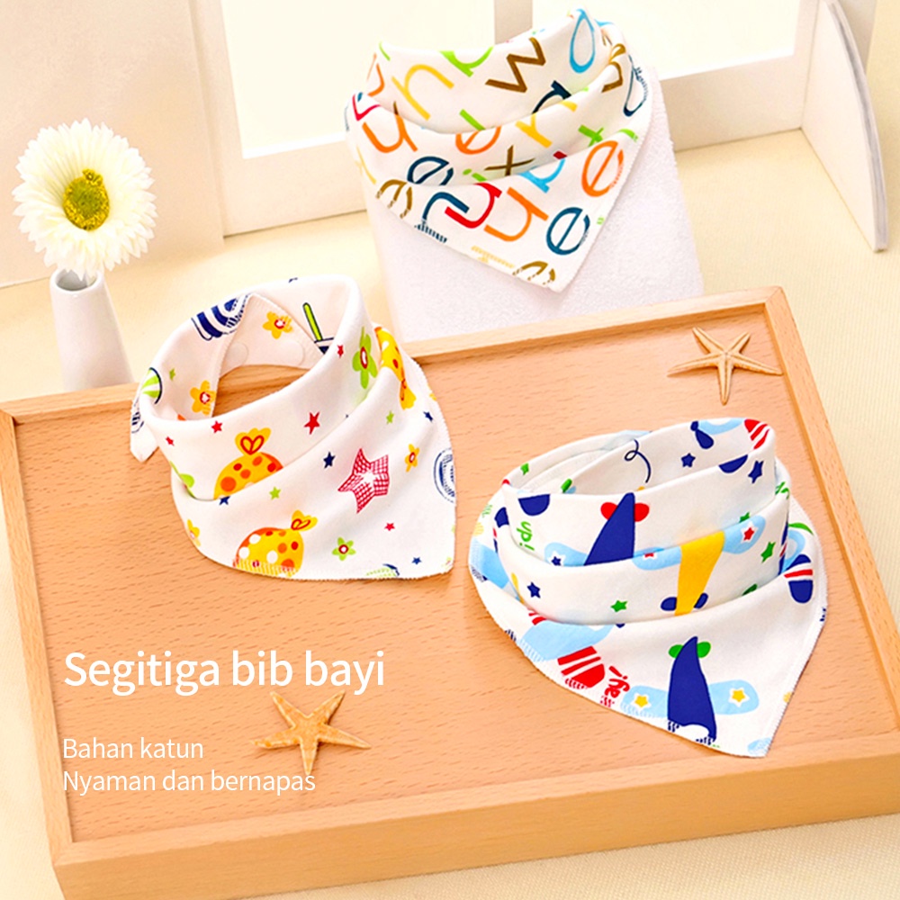 Halobaby Celemek makan bayi / Slabber Segitiga Bayi / baby Bib slaber bayi