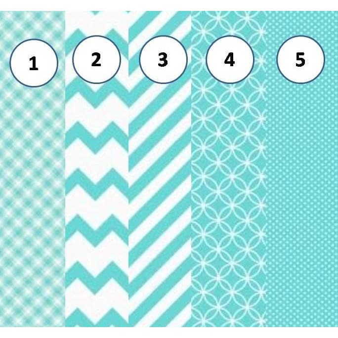 Kertas Scrapbook  - Pale Turquoise Design