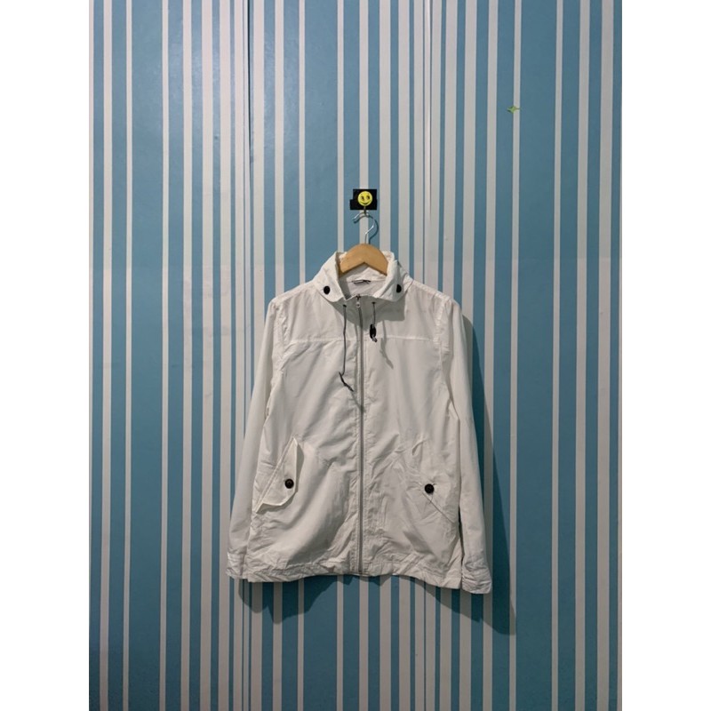 Piste Putih Jaket Sepeda jaket olahraga Windbreaker jaket running Murah Thrift Second Preloved