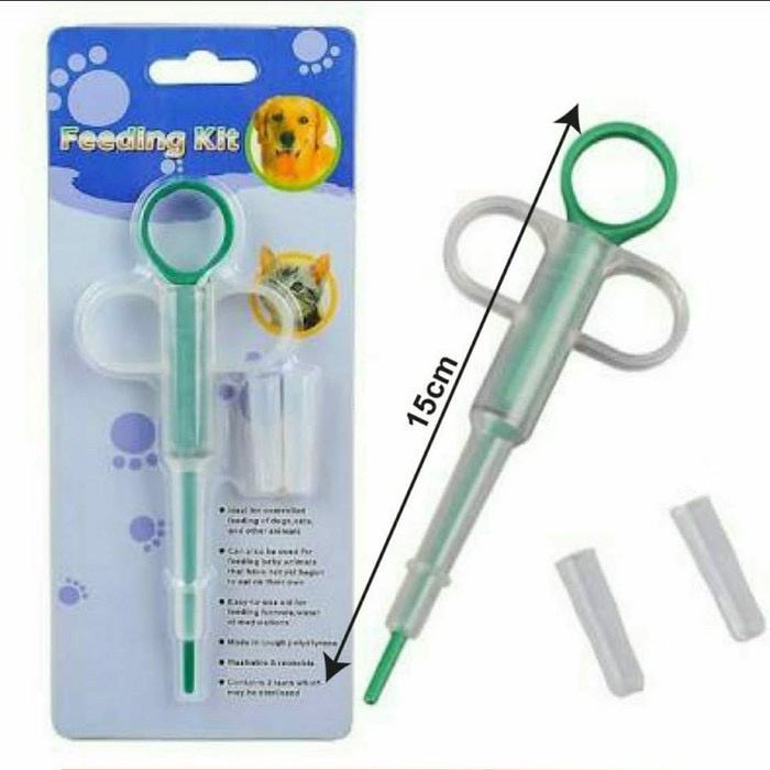 Pelontar Obat Kucing Feeding Kit / Alat Bantu Makan Untuk Hewan