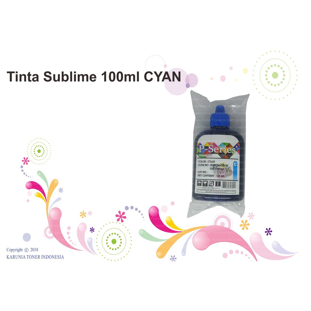 Tinta Sublime 100ml CYAN MAGENTA YELLOW BLACK