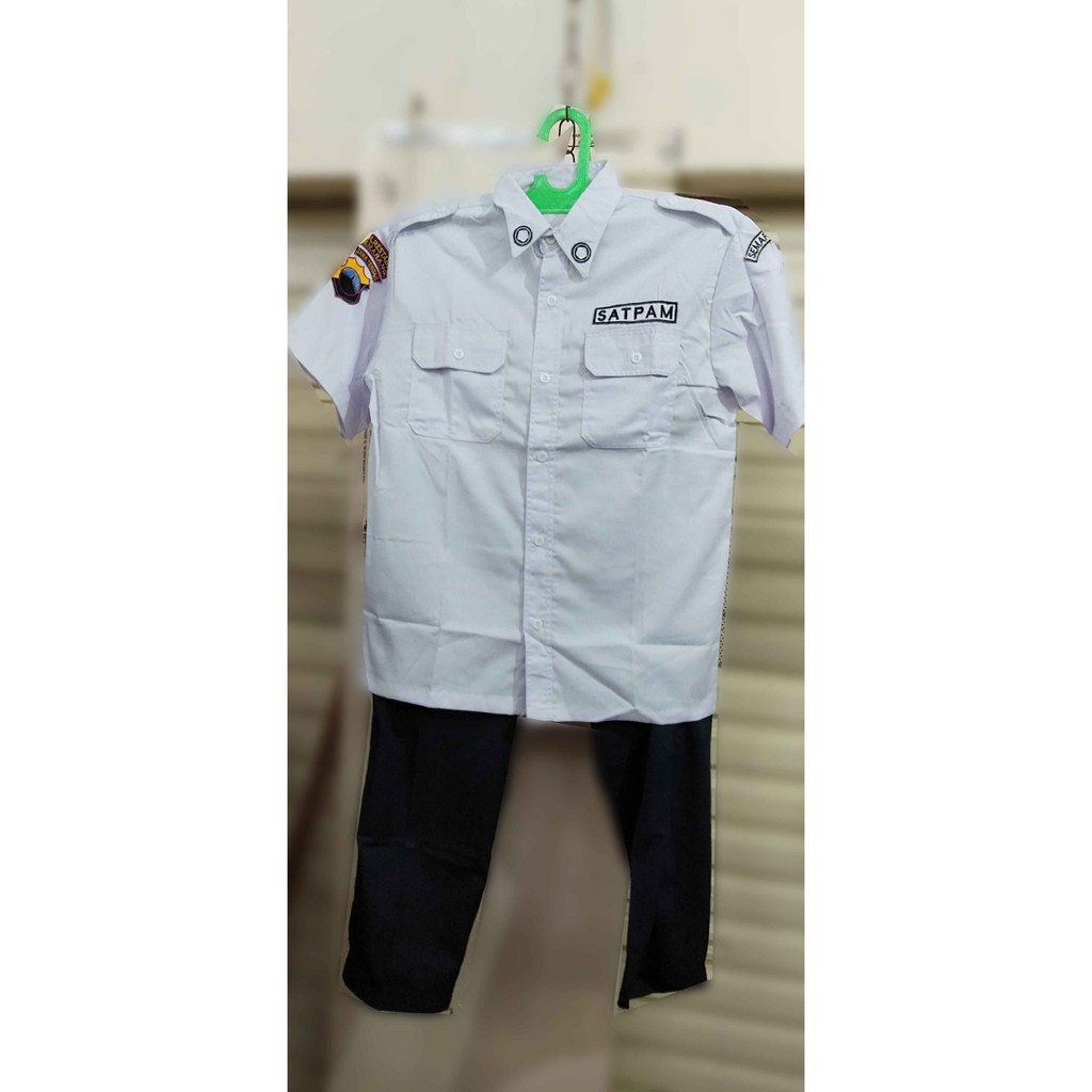 Baju Satpam Biru Putih