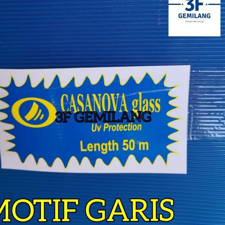 ♦ Fiber Plastik Penutup Pagar CASANOVA GLASS 60 GARIS Meteran ➯