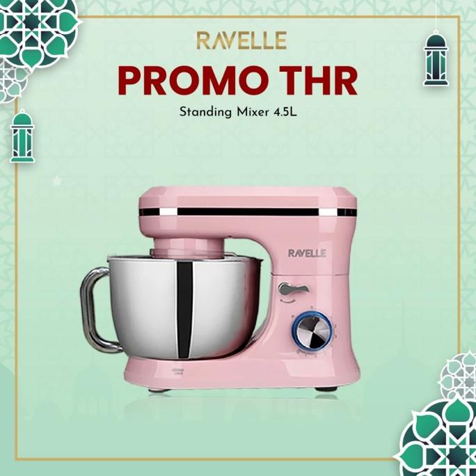 Ravelle Stand Mixer 4.5 Liter - Baby Pink