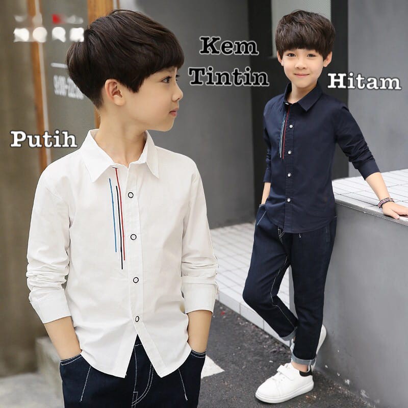 A15 Kem Tintin (Premium4-6 thn) kemeja anak2 bhn katun streetch