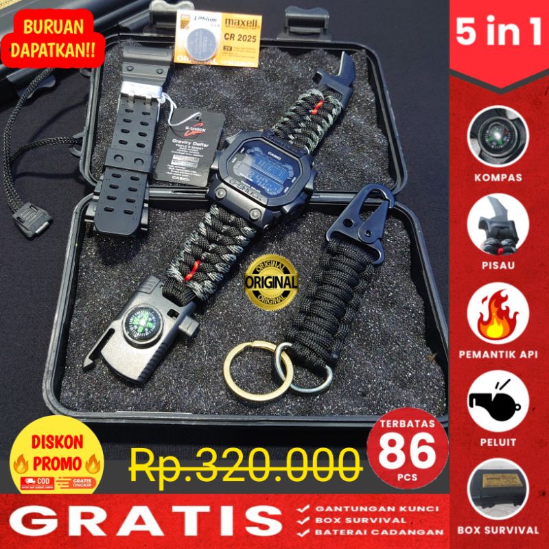 Jam Tangan pria G Shock GX56BB custom paracord survival outdoor multifungsi Cobra Knot  ARCORD550 ja