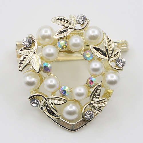 Klip Buckle Syal Sutra Hias Mutiara Berlian Imitasi