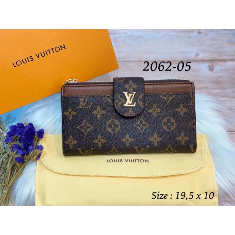 Dompet Panjang Lipat Kancing Resleting 2 Wanita Free Box