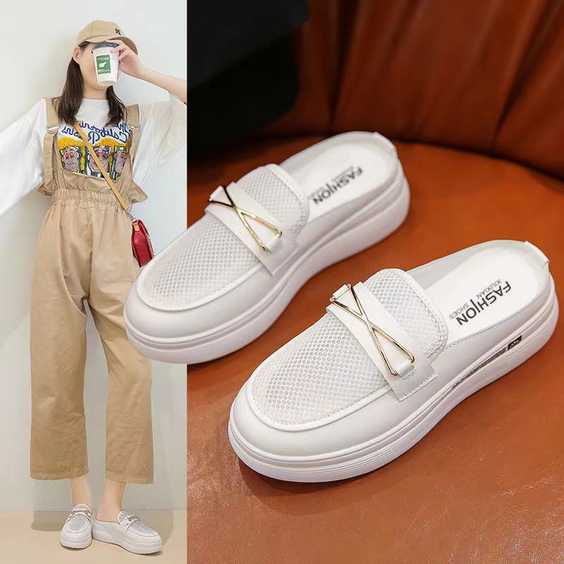 NFF99 - Sepatu Slip On 2model Hak Tinggi Fashion Import Terbaru