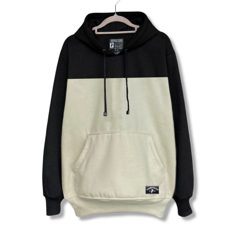 Sweater Hoodie Kombinasi Fleece Tebal Pria Wanita Premium Distro (BAYAR DI TEMPAT)