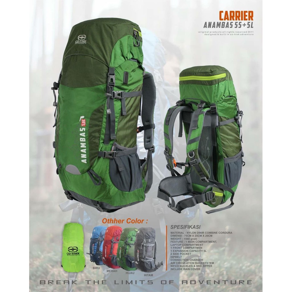 Best Seller Tas Carrier Cotrek Anambas 55L ORI 100%