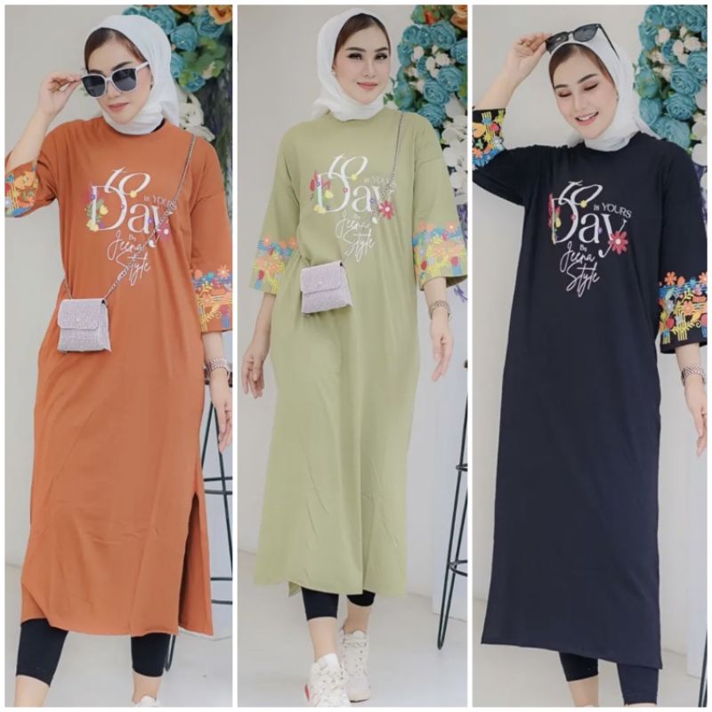 NEW JEENA Tunic series | dress jeena | gamis jeena | jeena style | Long tunik