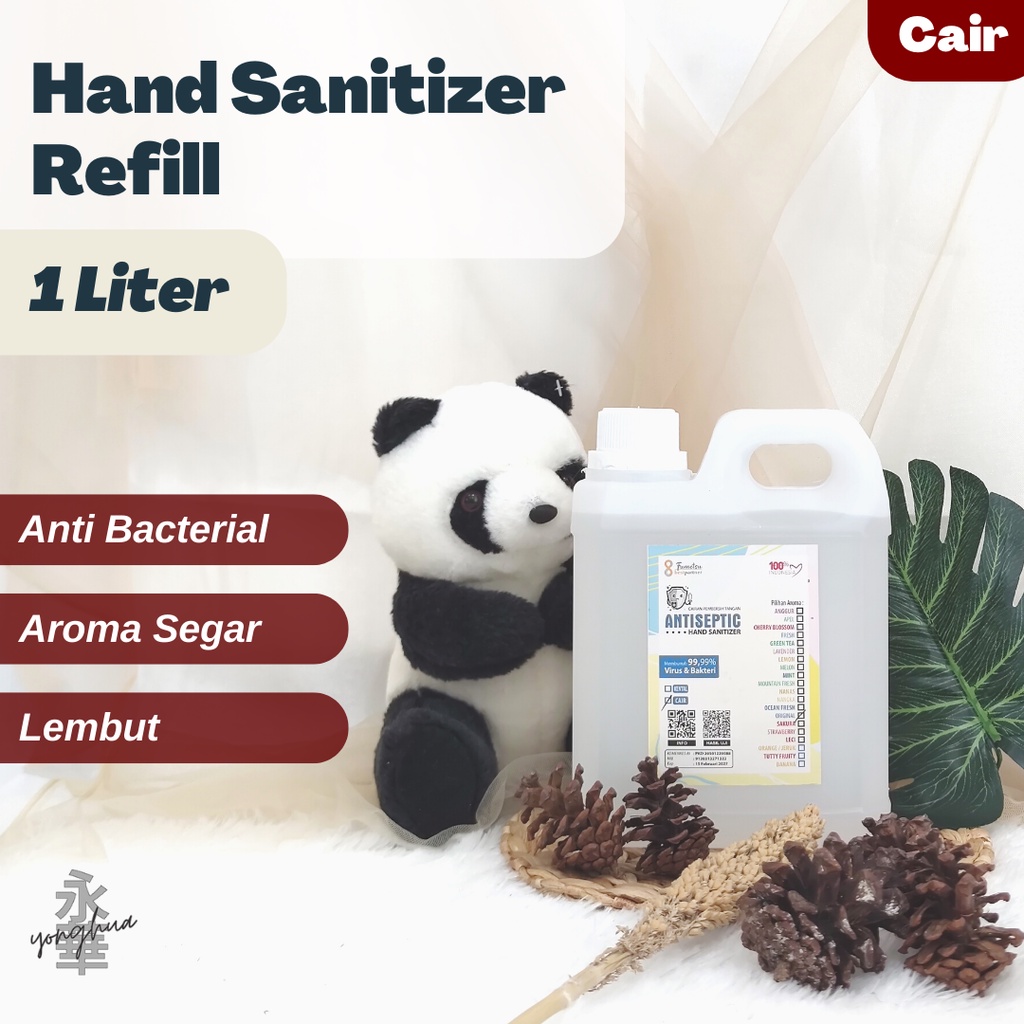 Hand Sanitizer Cair 1 Liter Kemasan Jerigen Refill Aroma Parfum Wangi Segar Harum