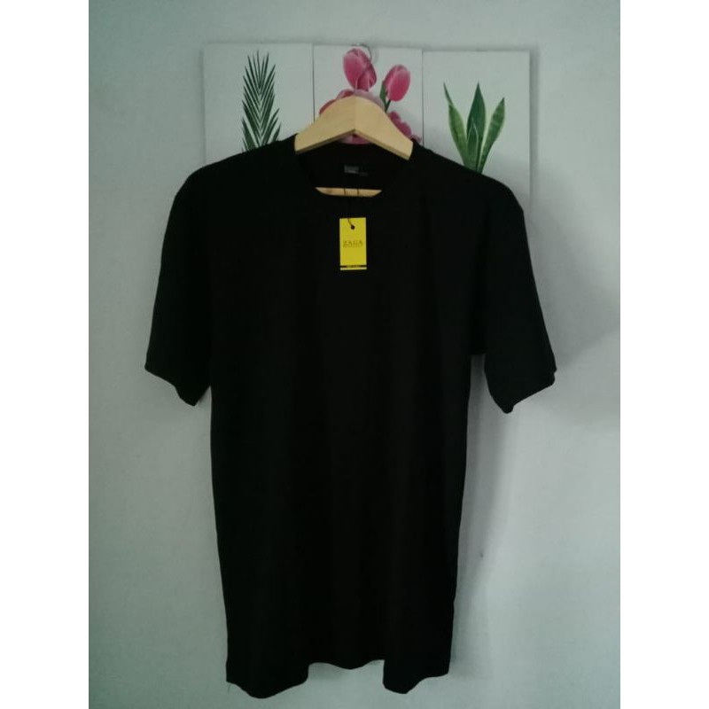 kaos polos hitam Cotton us pima/supima