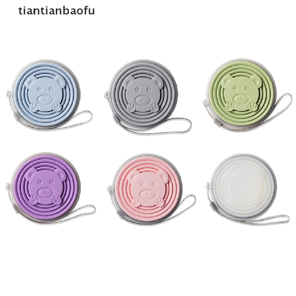 [tiantianbaofu] Folding Cup Foldable Collapsible Telescopic Silicone Water Bottle Teacups Boutique