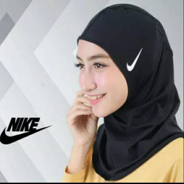 Hijab sport logo nike kerudung logo nike olahraga