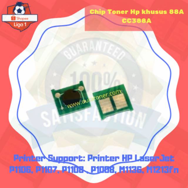 Chip Toner HP 88A fungsional khusus CC388A