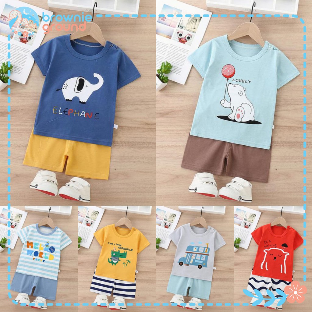  Baju  bayi  import stelan bayi  karakter 0 1  tahun  setelan 