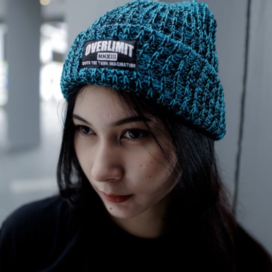 Beanie Hat OVERLIMIT Pria Wanita | Topi Rajut Distro | Bennie Hat Dewasa Tebal-3