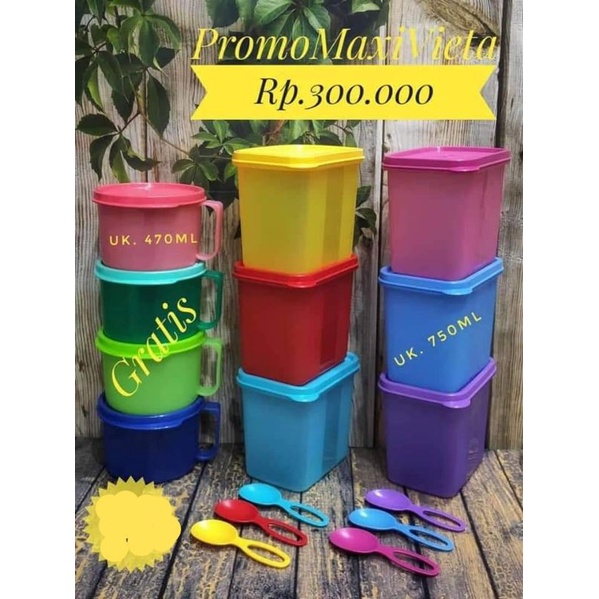 Maxi Vietta moorlife/Wadah makanan/Tempat susu/ Tempat bumbu dapur promo februari free 4 pcs handy B