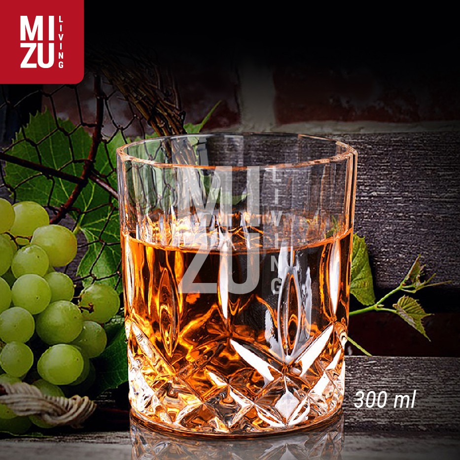 MIZU YAMAGARA Whiskey Glass Gelas Kaca Whisky On The Rocks Gelas Air Minum