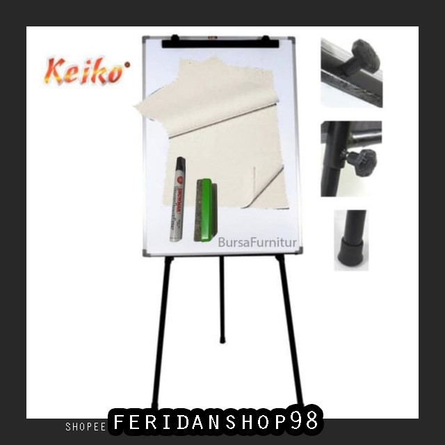 

FS1278 PAPAN TULIS & TEMPEL FLIP CHART 60 ATK X 90 KERTAS - SPIDOL - HAPUSAN BY FERIDANSHOP98