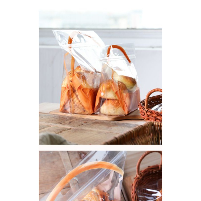 plastik bungkus roti tawar / toast box packaging Bag with Zip Lock isi 5pcs / loaf pan plastic bag