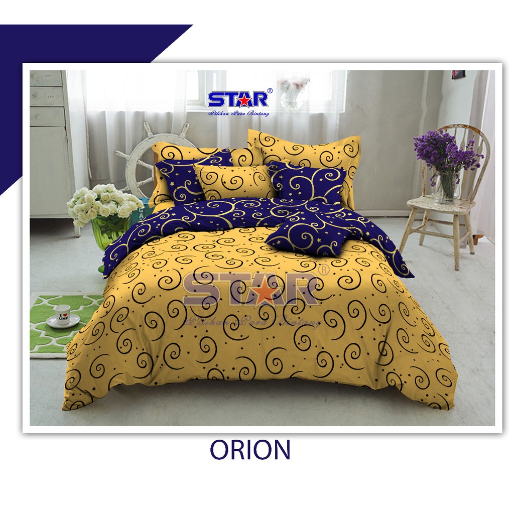 Bedcover sprei set ORION ROMANTIC 2 warna 180 x 200 x 20 Katun Jepang all varian custom