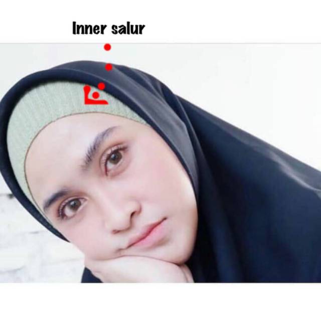 daleman kerudung inner salur hijab