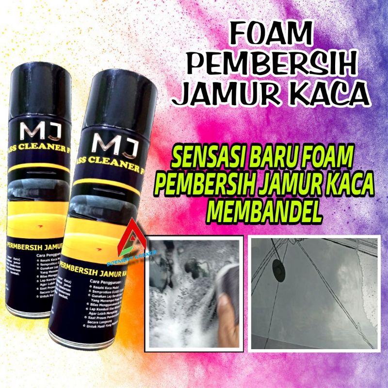 Penghilang Jamur Kaca Mobil / Glass Cleaner / Pembersih Kerak Jamur Kaca efek daun talas