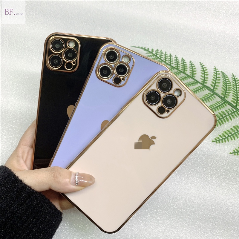 Casing Silikon Iphone 11 12 13 Pro Max X Xr Xsmax 6 7 8 Plus 6d Electroplating