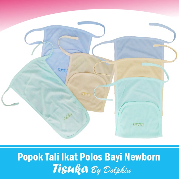 12 Pcs Popok Bayi Dolphin Popok Tali Polos Mix Warna