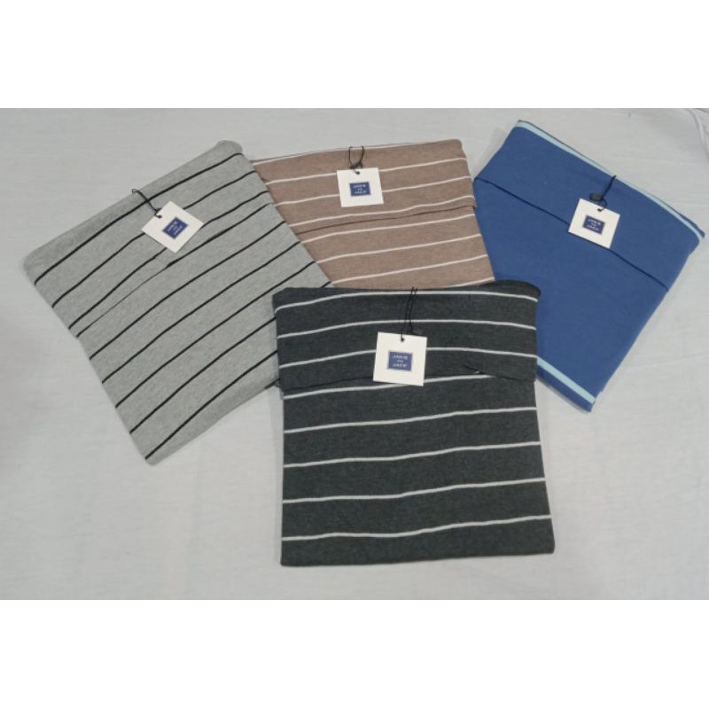 Jual Kaos Turtle Neck Lengan Panjang Salur Stripe Premium Quality