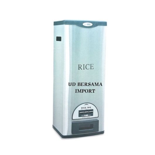 Rice Box Tempat Beras 30Kg Stainless Steel Higienis KRISCHEF