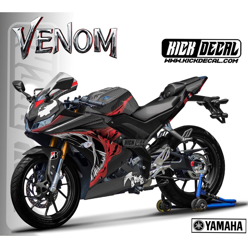 STICKER DECAL YAMAHA R15 V3 HITAM MERAH - KD031