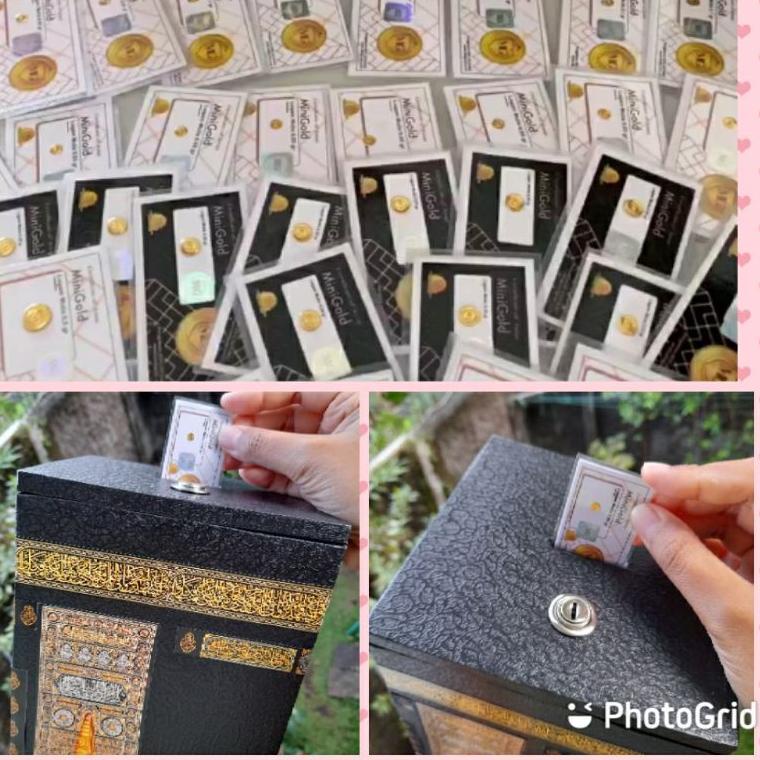 [KODE BARANG Q5555F] Celengan kabah murah / celengan ka'bah kecil / celengan ka'bah besar kunci/ cel