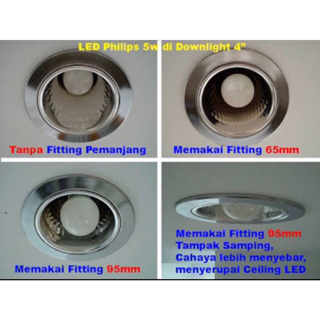 Fitting Sambung Kawachi ukuran  6,5cm&amp;9,5cm/Fitting Extension Downlight