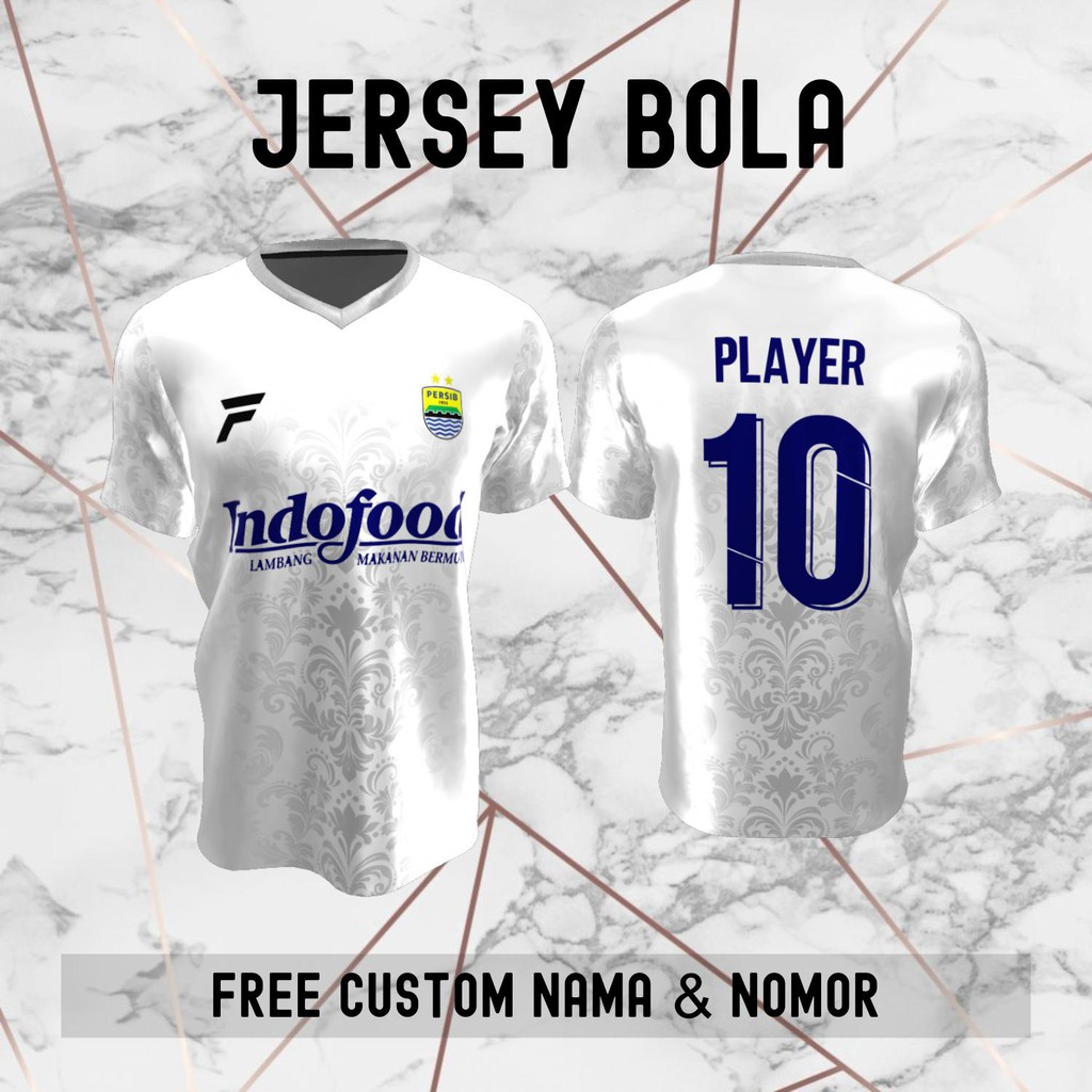 Jersey Batik Persib Bandung Klub Bola Baju Kaos Custom Nama dan Nomor Punggung - 737