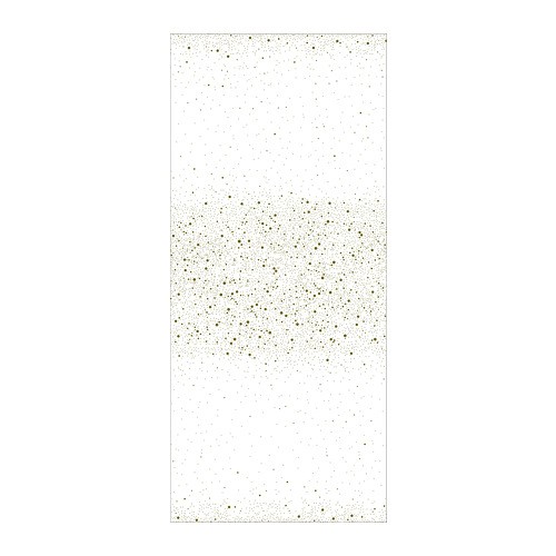 DOFTMINNE Taplak meja 240x145 cm berpola putih warna emas