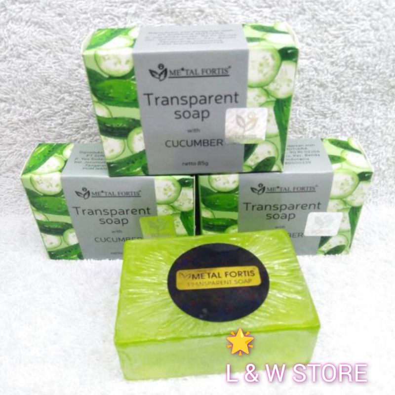 Metal Fortis Transparant Soap 85gr/ Sabun Soap Cucumber